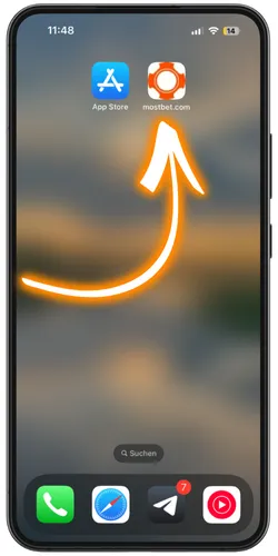 Verknüpfung auf dem iPhone-Display