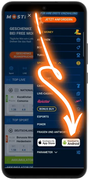 Mostbet for Android Oder nutze den Download-Link im Seitenmenü