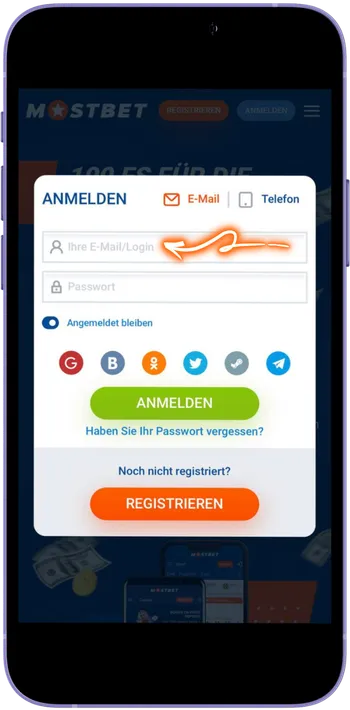 Mostbet E-Mail eingeben