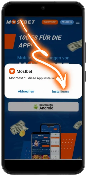 Mostbet for Android Warte, bis die Installation abgeschlossen ist