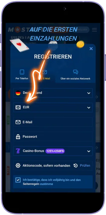 Mostbet Währung festlegen